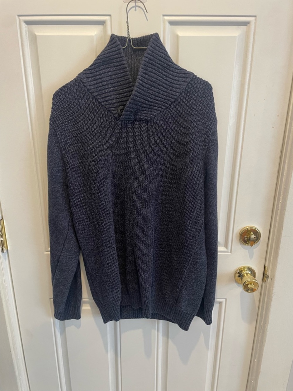 urban pipeline Men's Navy Shawl Collar Turtleneck Sweater